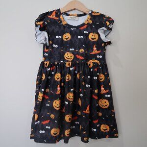 Fall Dress Girl’s Size 5 Ruffle Sleeves Very Soft Halloween Twirl boutique dress